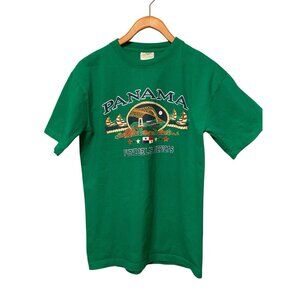 Green Panama Puente De Las Americas T-Shirt Men's L Cotton Tee